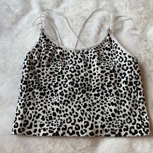Cheetah cropped tank